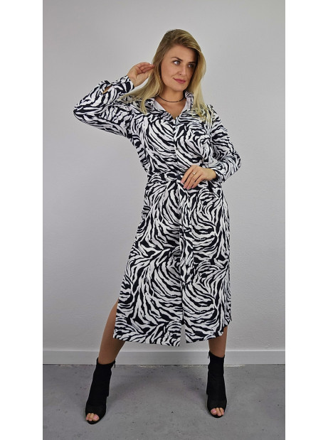SUKIENKA ROZPINANA Z PASKIEM ZEBRA – MONICA