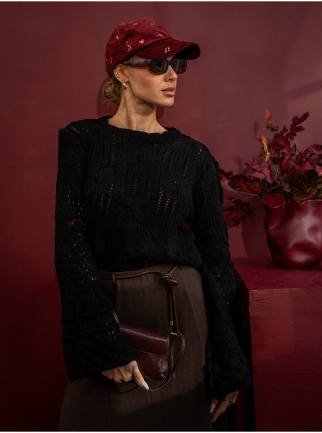 Sweter BOHO - czarny