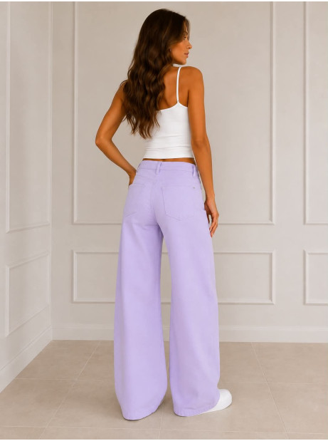 Spodnie wide leg pastel LAVENDER